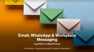 LC 101 - EMAIL, WHATSAPP & WORKPLACE MESSAGING: ARE YOU PUTTING THE COMPANY AT RISK? Image