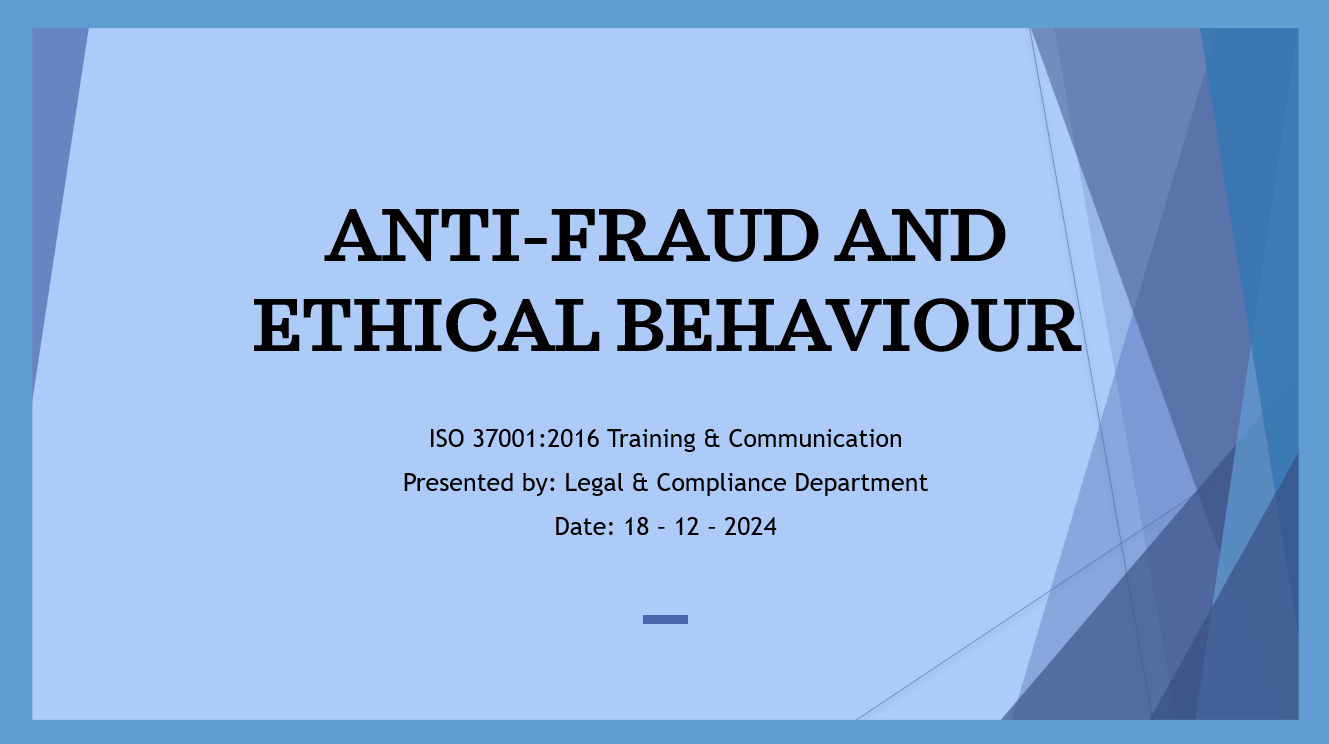 LC 101 - ANTI-FRAUD AND ETHICAL BEHAVIOUR Image